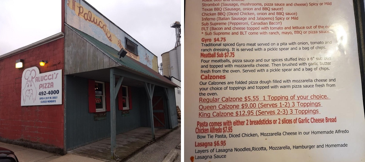 Palucci's Pizza Menu