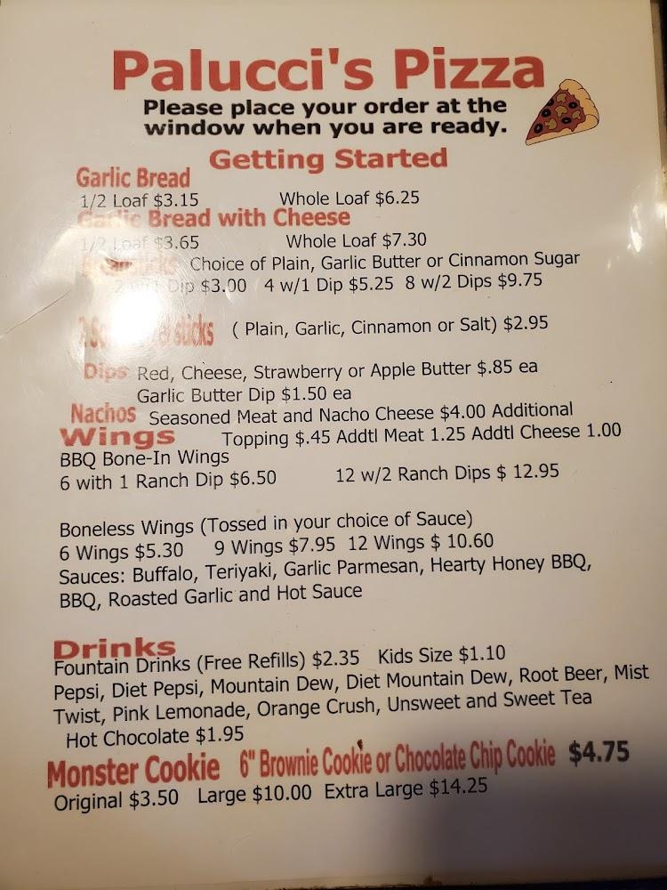 Palucci's Pizza Menu image 2